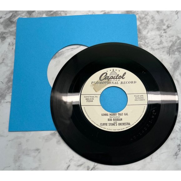 Cliffie Stone with Bob Roubian Here Comes the Train 45 Rockabilly Country Promo - Picture 4 of 4